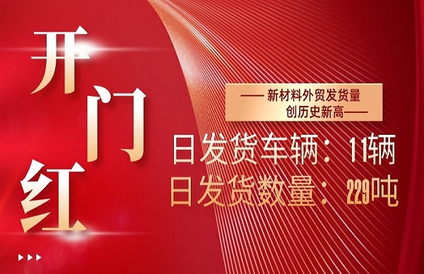 起步即是沖刺！新材料公司外貿(mào)單日發(fā)貨量創(chuàng)歷史新高